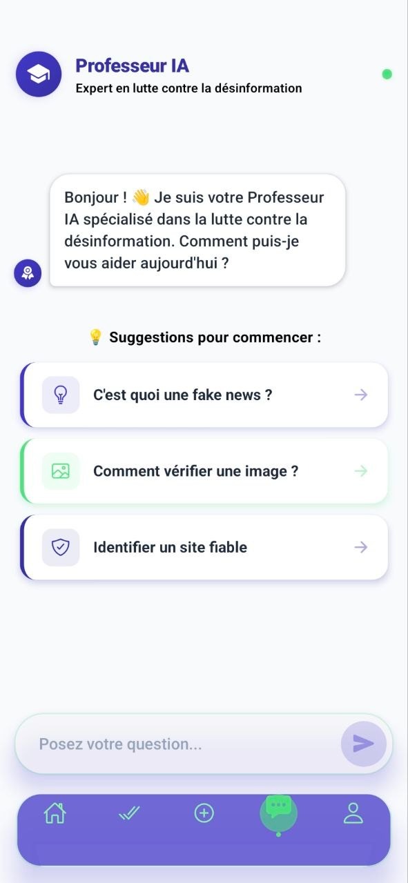 Professeur IA — lutte contre la désinformation